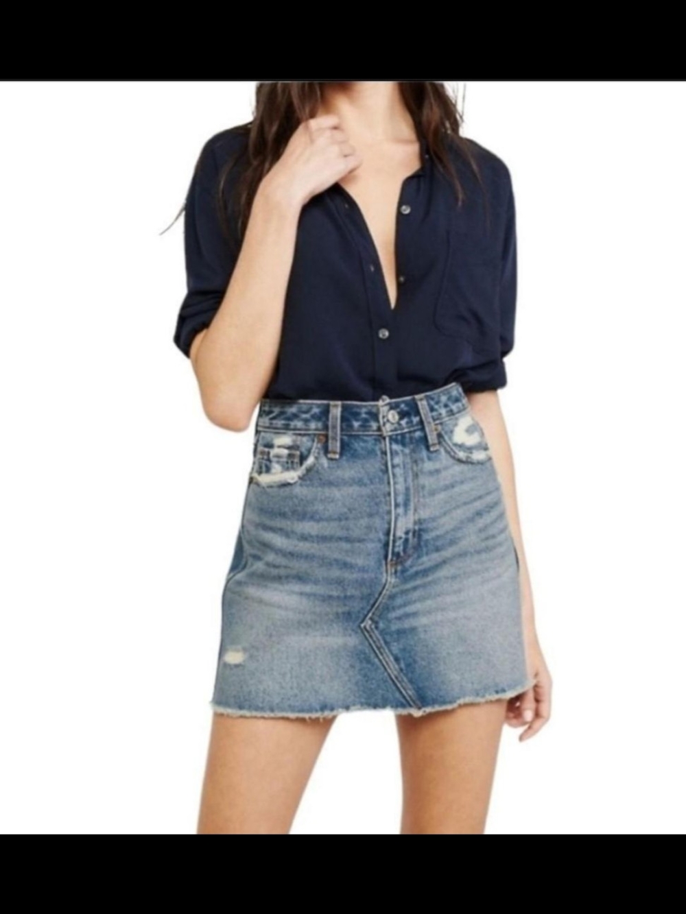 Abercrombie & Fitch Vintage Denim A-Line Skirt Size 26